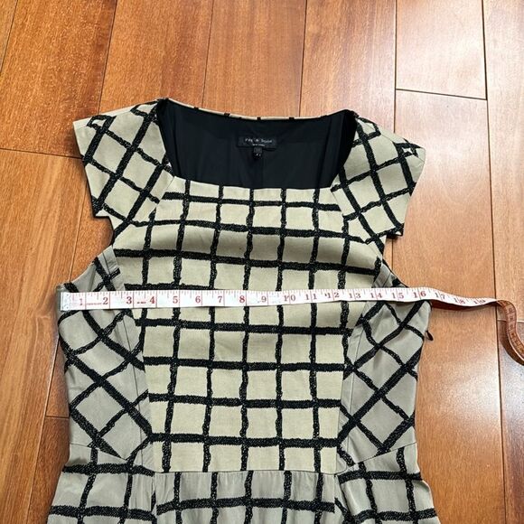 NWOT Rag & Bone Lorie Windowpane Print Flare Dress 10 - Picture 11 of 15